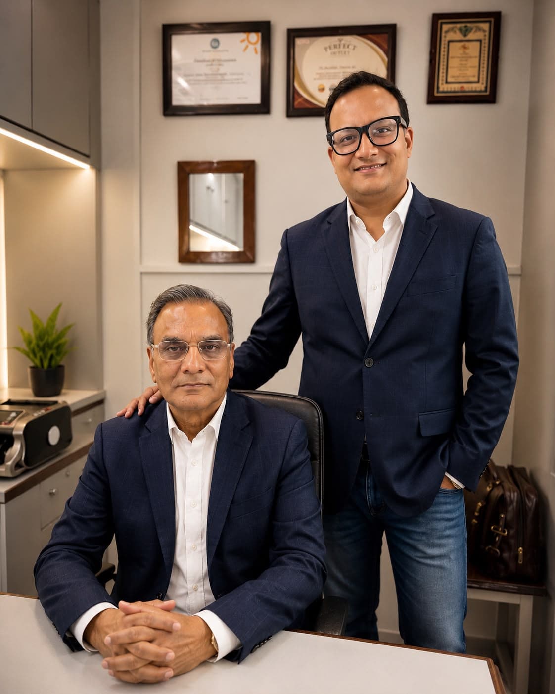 Dinesh Kumar Aggarwal and Akhilesh Aggarwal at ATC's head office